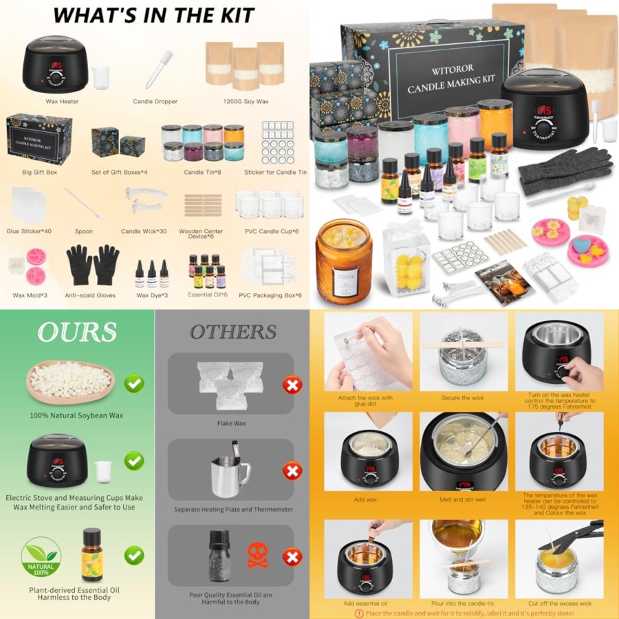 Candle Making Kit For Adults - Candle Making Kit, Scented Candles Making