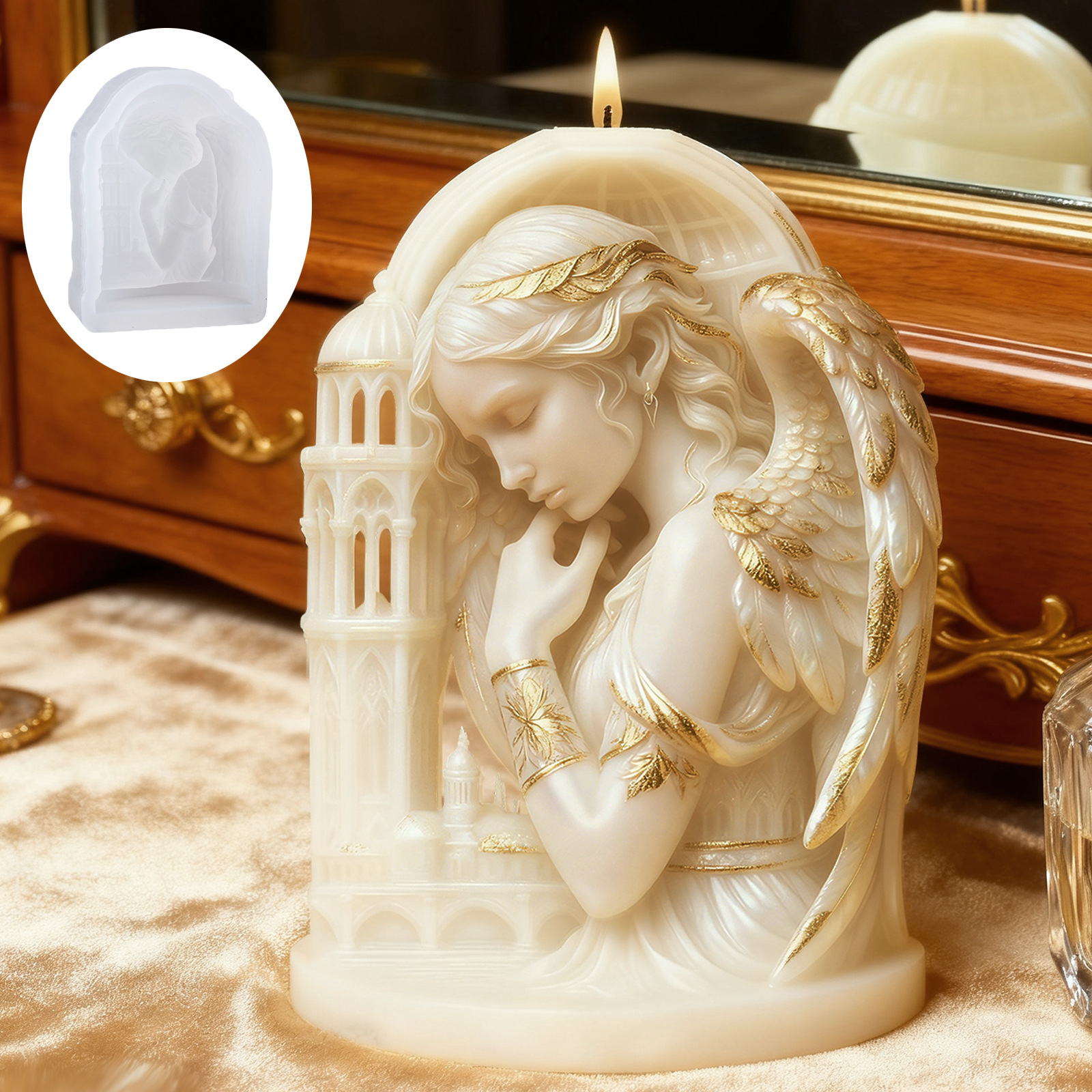 Candle Mold Silicone - Angel Candle Mold Creative Scented Candle
