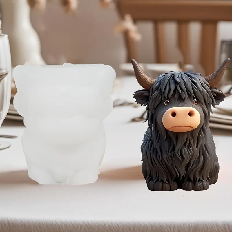 Candle Mold Silicone - Alpine Cow Candle Mold - Epoxy