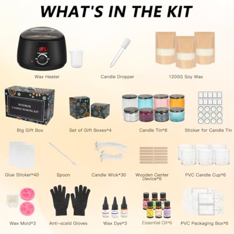 Candle Making Kit, Scented Can - огляд і ціна Candle Making Kit For Adults