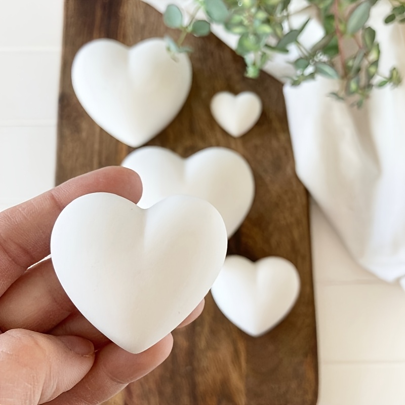 5pcs Heart-Shaped Gypsum Candl - огляд і ціна Candle Mold Silicone