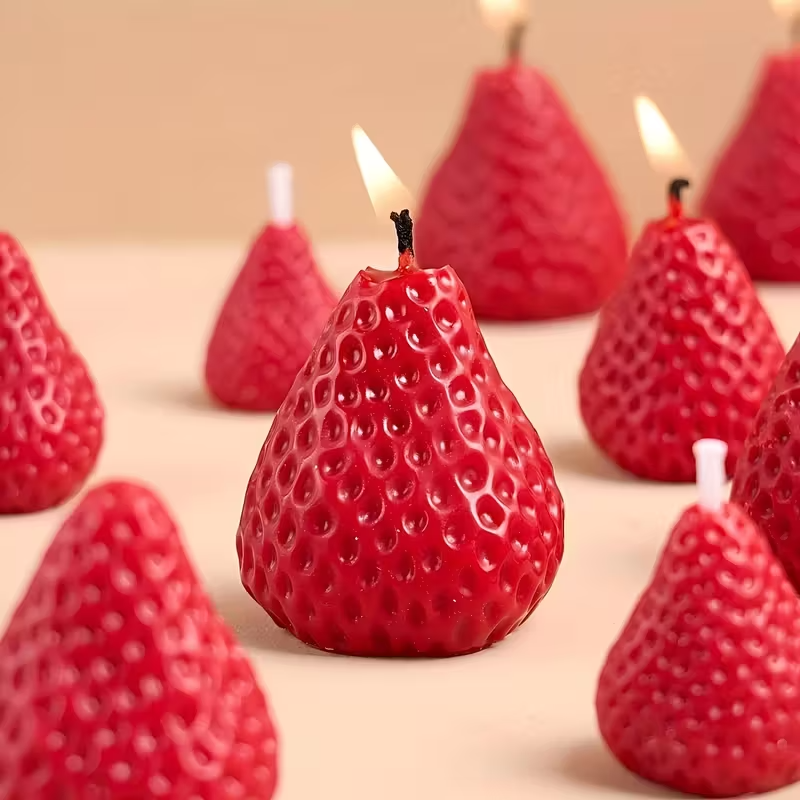 Strawberry Silicone Candle Mol - огляд і ціна Candle Making Ideas