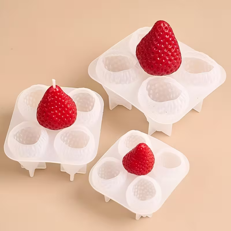 Strawberry Silicone Candle Mol - огляд і ціна Candle Making Ideas