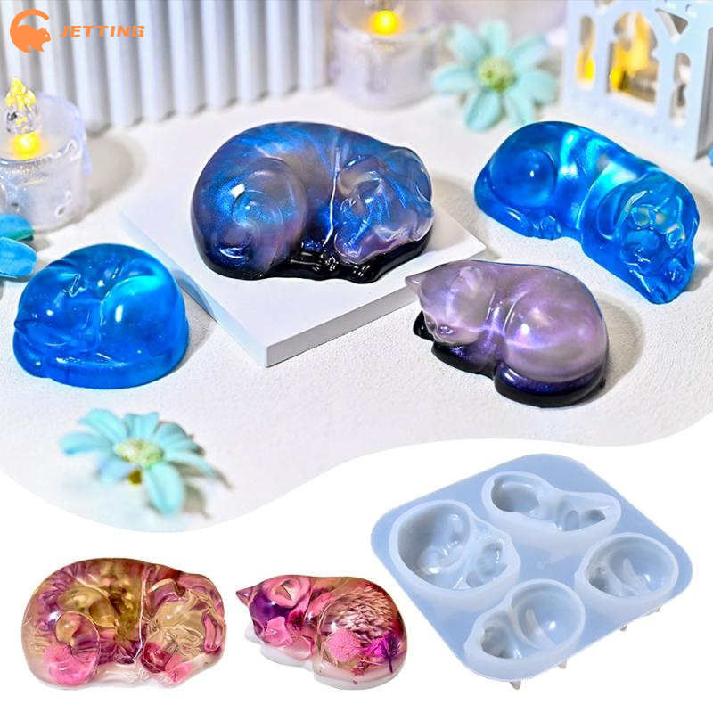 1PCS Sleeping Cat Dog Ornament - огляд і ціна Candle Mold Silicone