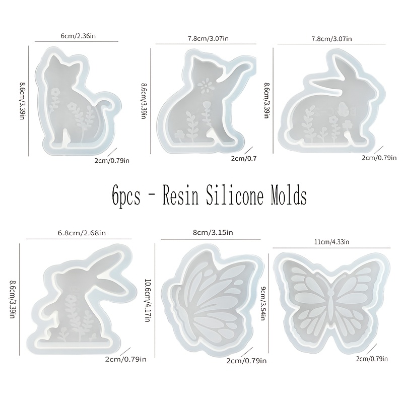 6pcs - 3D Rabbit and Kitten Si - огляд і ціна Candle Making Ideas