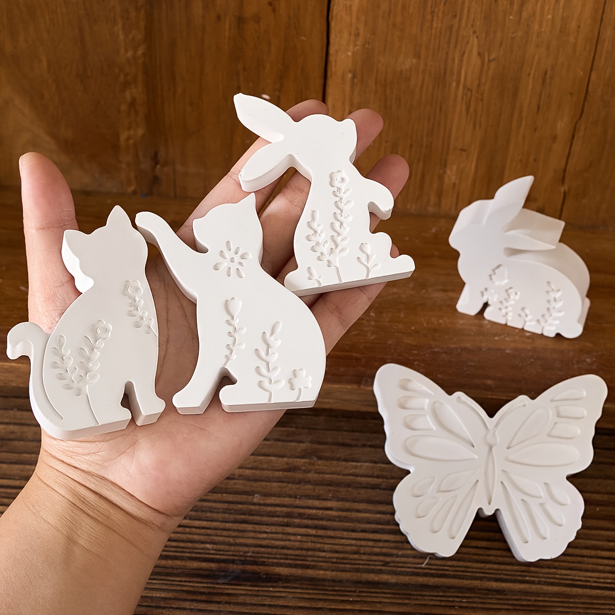 6pcs - 3D Rabbit and Kitten Si - огляд і ціна Candle Making Ideas