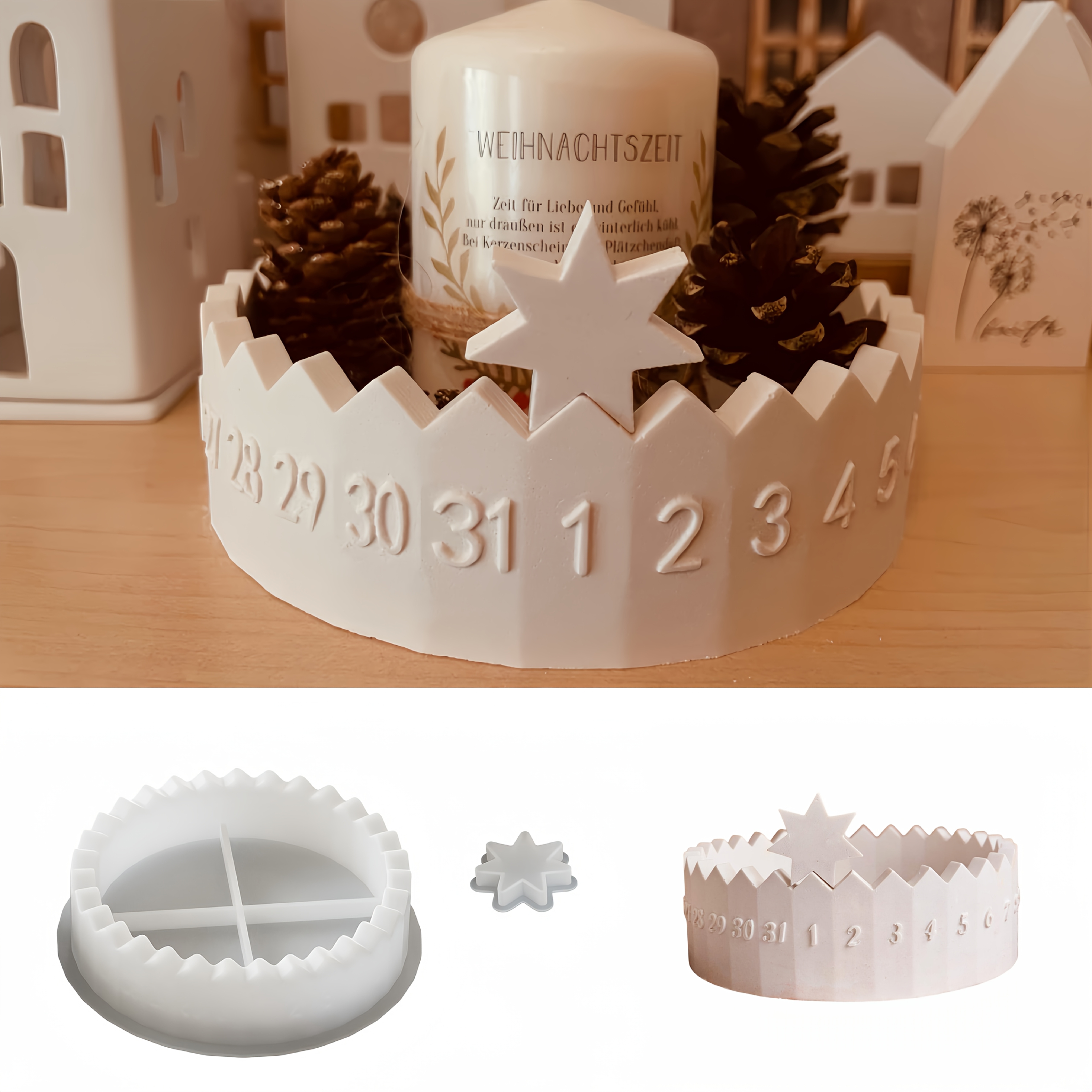 1 set Advent Calendar Silicone - огляд і ціна Candle Mold Silicone