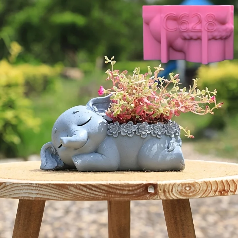 Elephant succulent plant flowe - огляд і ціна Candle Mold Silicone