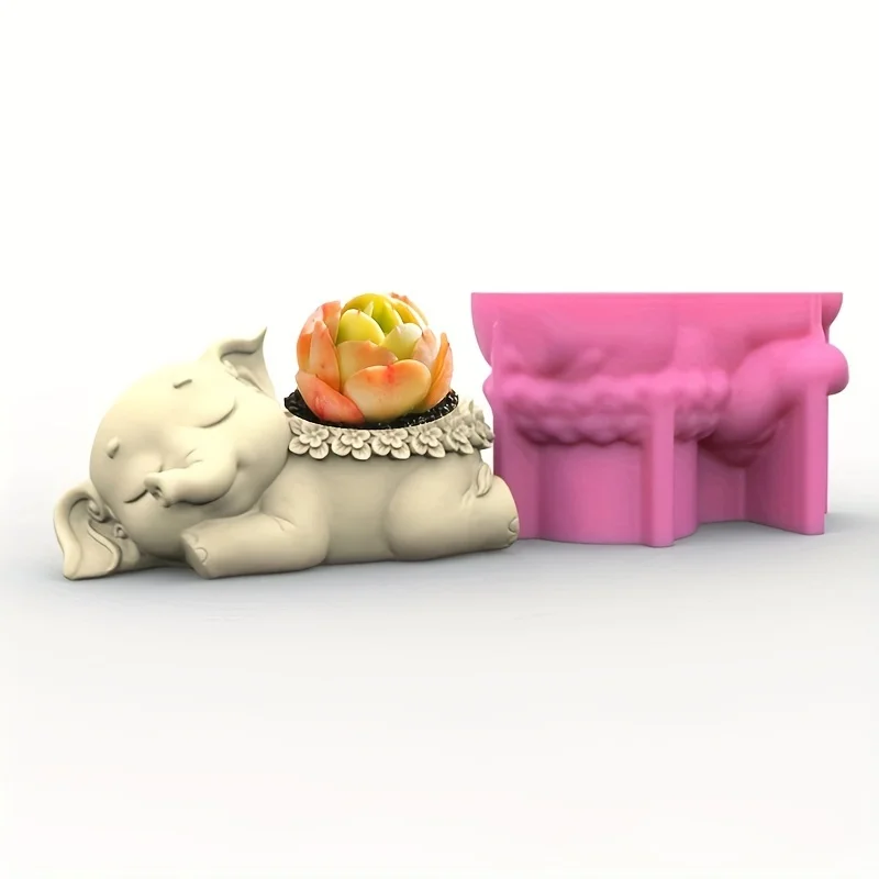 Elephant succulent plant flowe - огляд і ціна Candle Mold Silicone