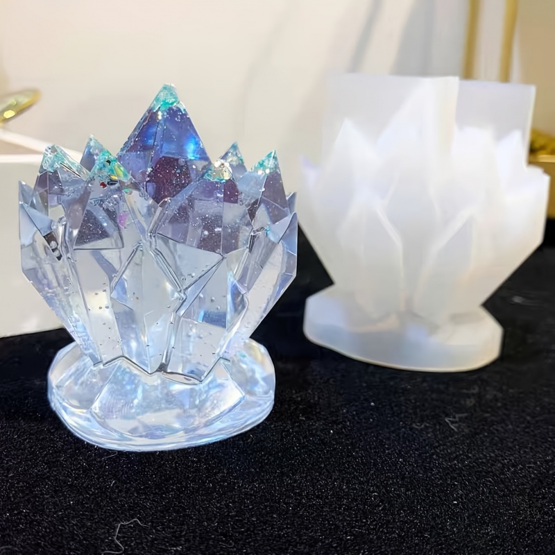 1pcCrystal Cluster Decorative  - огляд і ціна Candle Mold Silicone