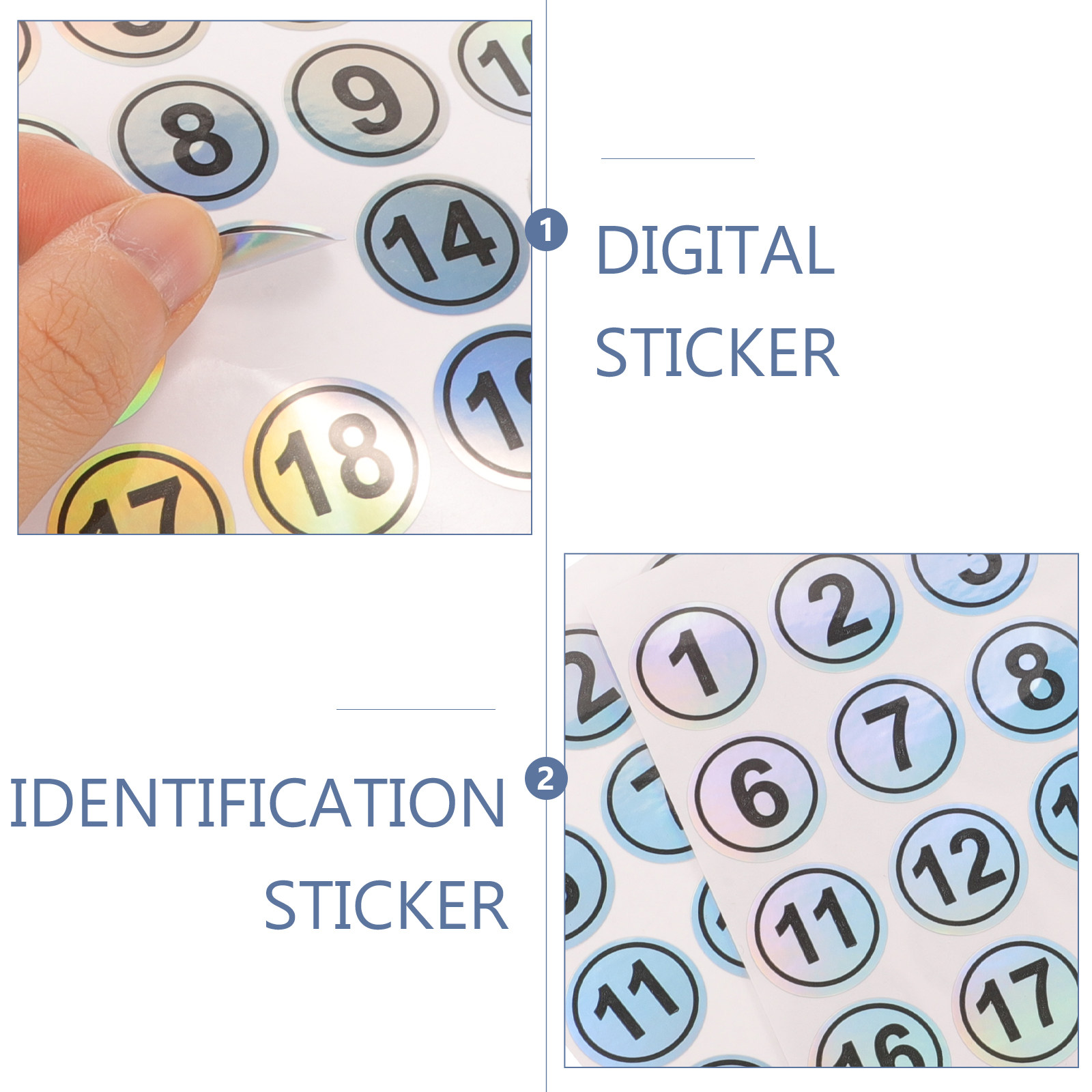 2 Sheets Number Stickers Round - огляд і ціна Label Sticker Round