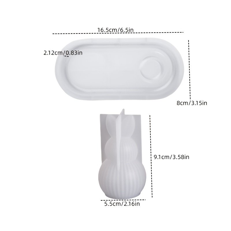 DIY Plaster Silicone Mold 2pcs - огляд і ціна Candle Mold Silicone