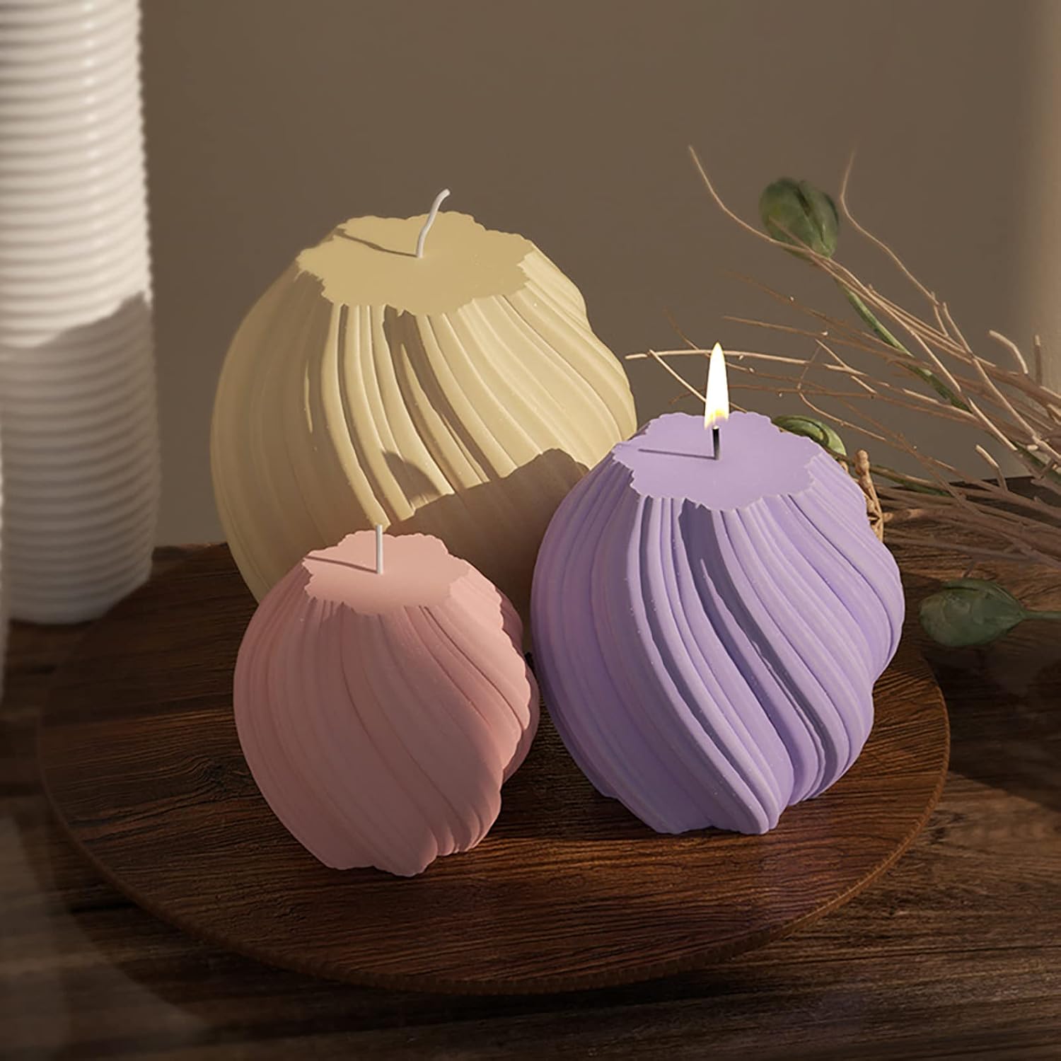 3 Pack Wave Candle Molds - Mul - огляд і ціна Candle Mold Silicone