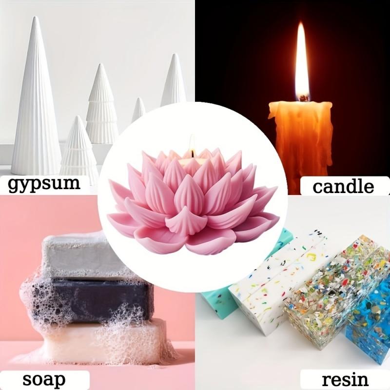 1PC Lotus Flower Candle Mold S - огляд і ціна Candle Making Ideas