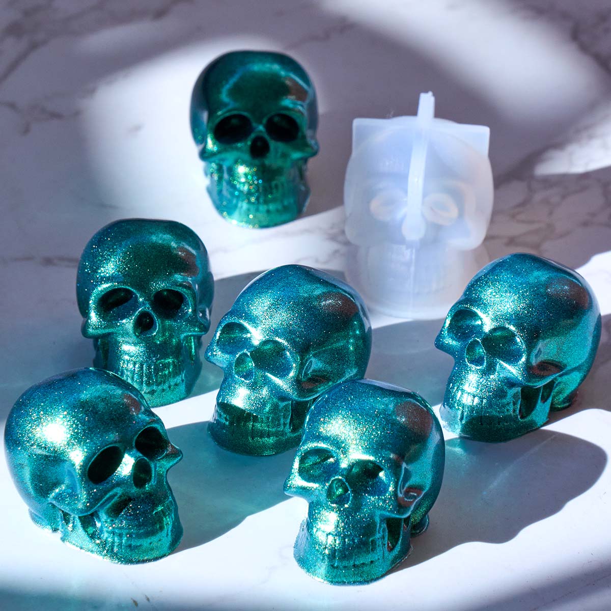 Halloween Ornament Mini Skull  - огляд і ціна Candle Mold Silicone