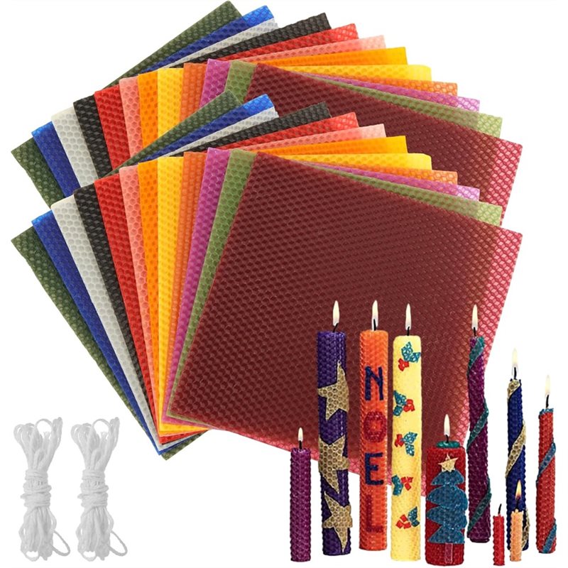 24Pcs 8x8 Inch Beeswax Sheets  - огляд і ціна Candle Making Kit For Adults